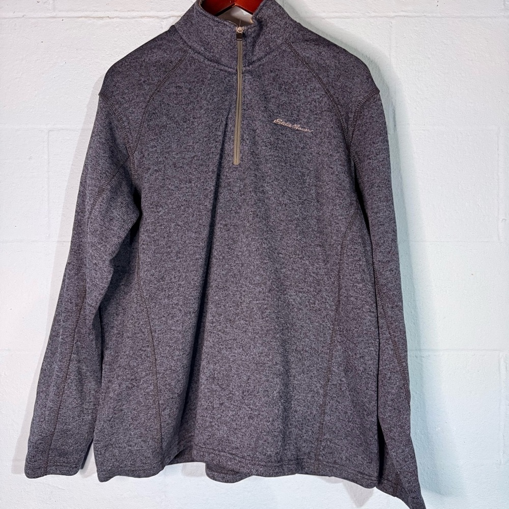 Eddie Bauer Blue Heather Quarter Zip